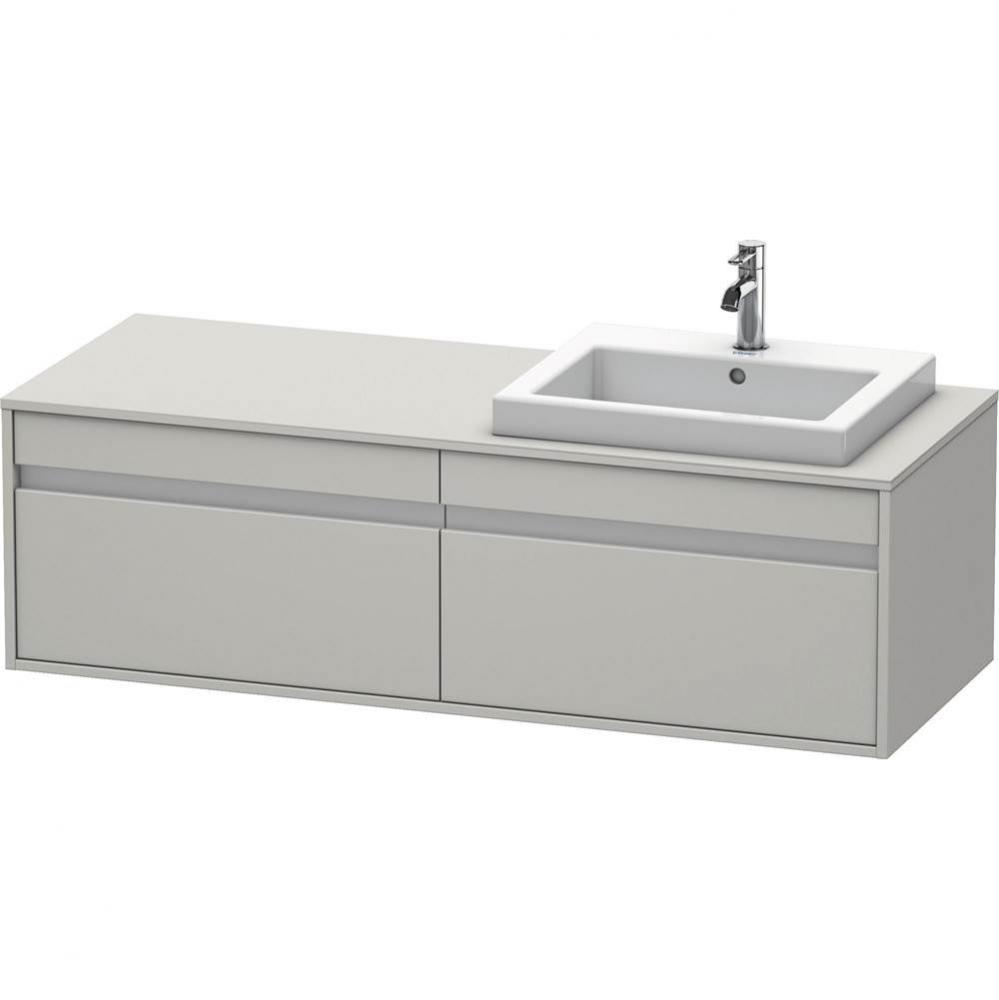 Duravit Ketho Vanity Unit Wall-Mounted  Concrete Gray Matte