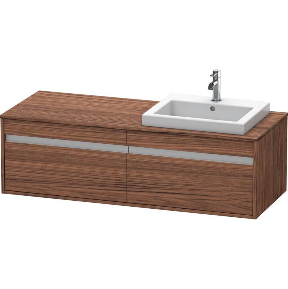 Duravit Ketho Vanity Unit Wall-Mounted  Dark Walnut