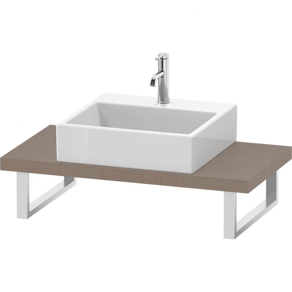 L-Cube Console with One Sink Cut-Out Linen