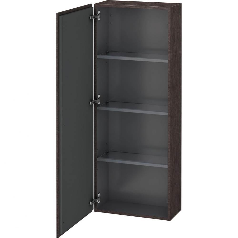 L-Cube Semi-Tall Cabinet Dark Brushed Oak