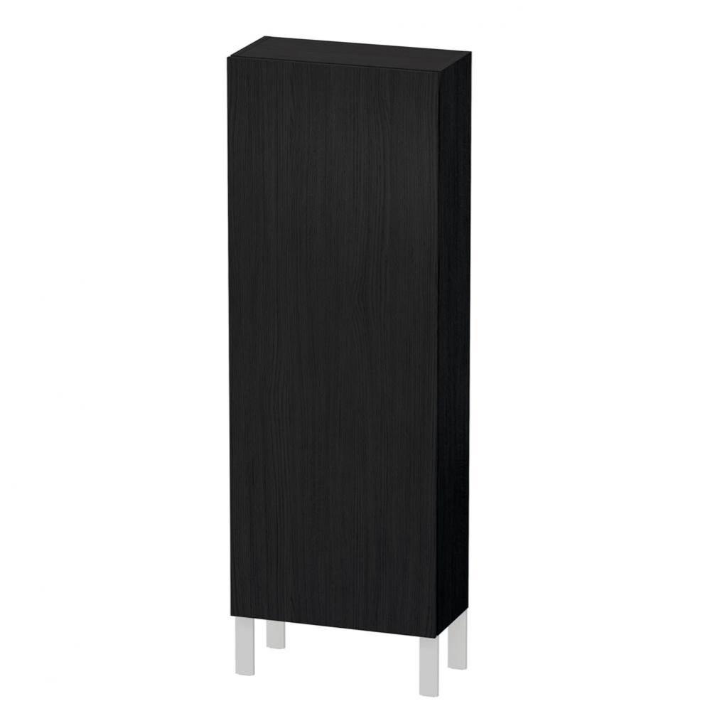 L-Cube Semi-Tall Cabinet Oak Black