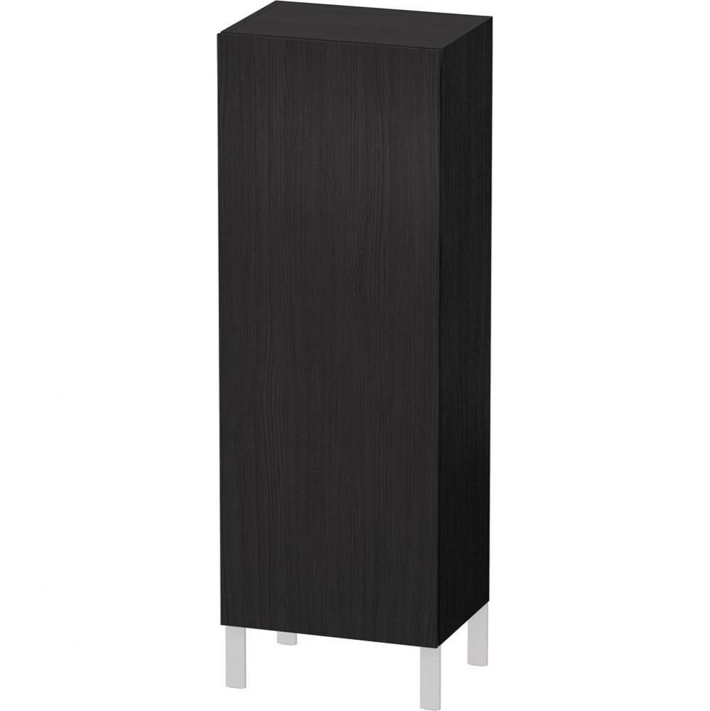 L-Cube Semi-Tall Cabinet Oak Black