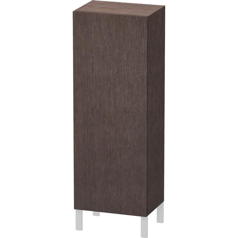 L-Cube Semi-Tall Cabinet Dark Brushed Oak