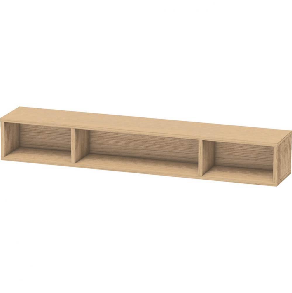 L-Cube Wall Shelf with Three Compartments Natural Oak