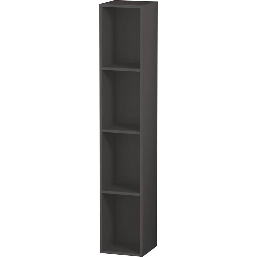 L-Cube Wall Shelf with Four Compartments Graphite