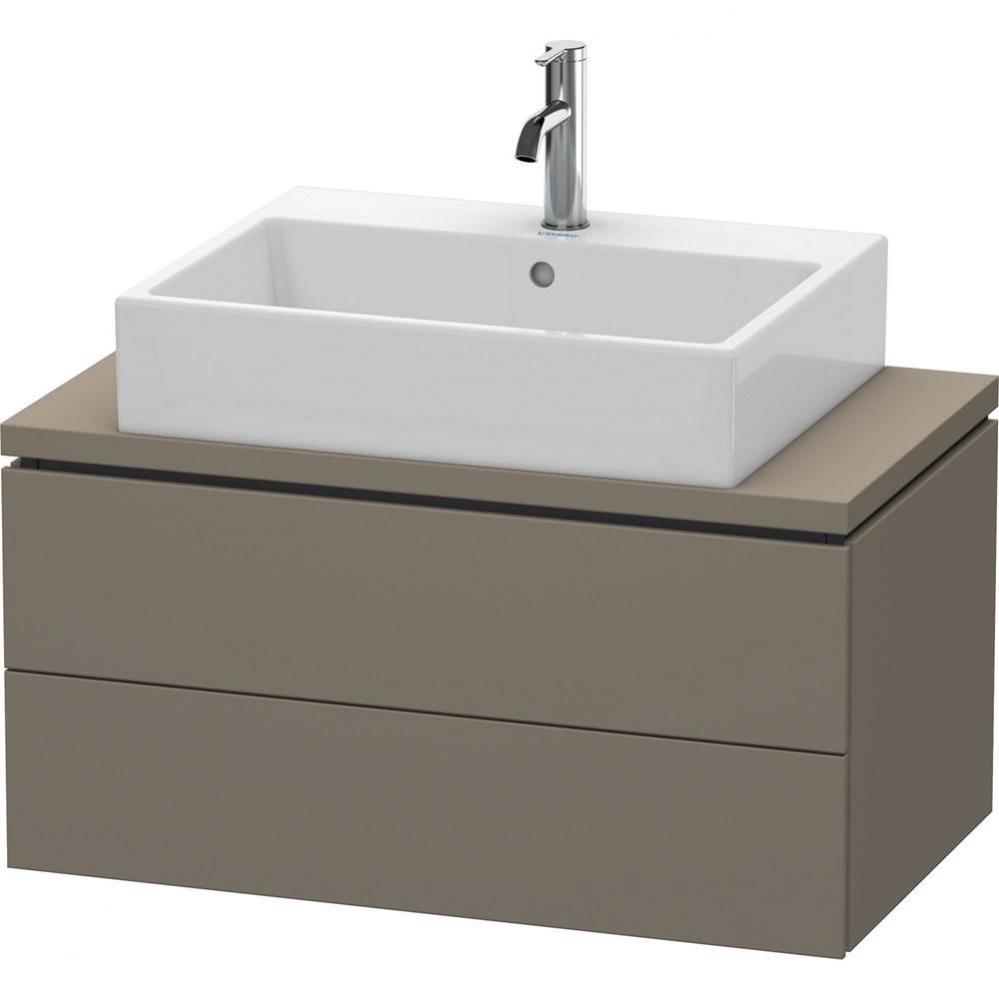 Duravit L-Cube Vanity Unit for Console  Flannel Gray Satin Matte