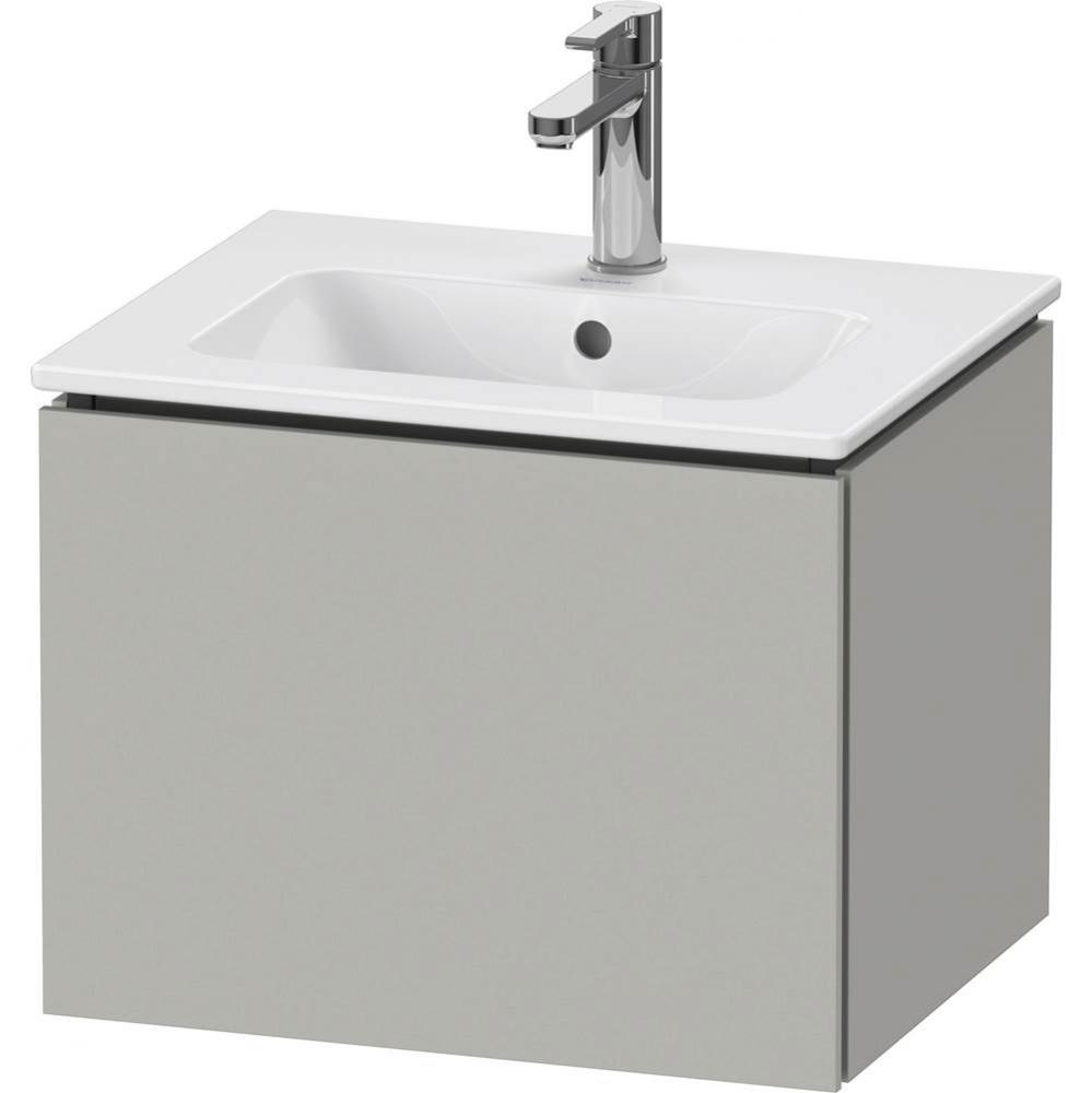 L-Cube One Drawer Wall-Mount Vanity Unit Concrete Gray