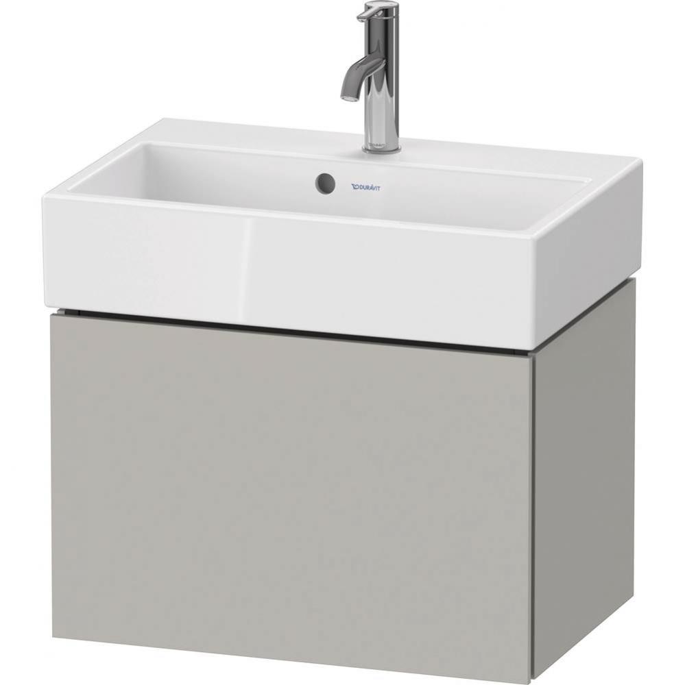 L-Cube One Drawer Wall-Mount Vanity Unit Concrete Gray