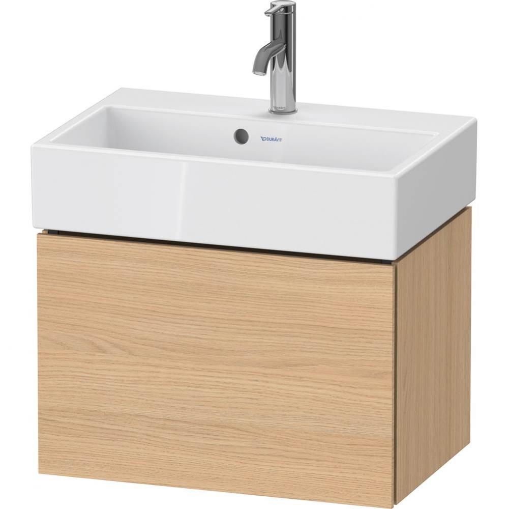 L-Cube One Drawer Wall-Mount Vanity Unit Natural Oak