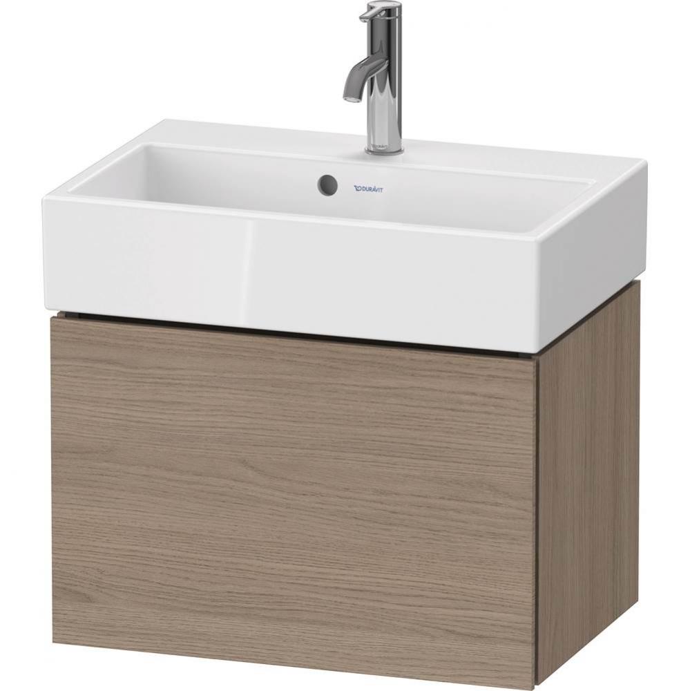 L-Cube One Drawer Wall-Mount Vanity Unit Oak Terra