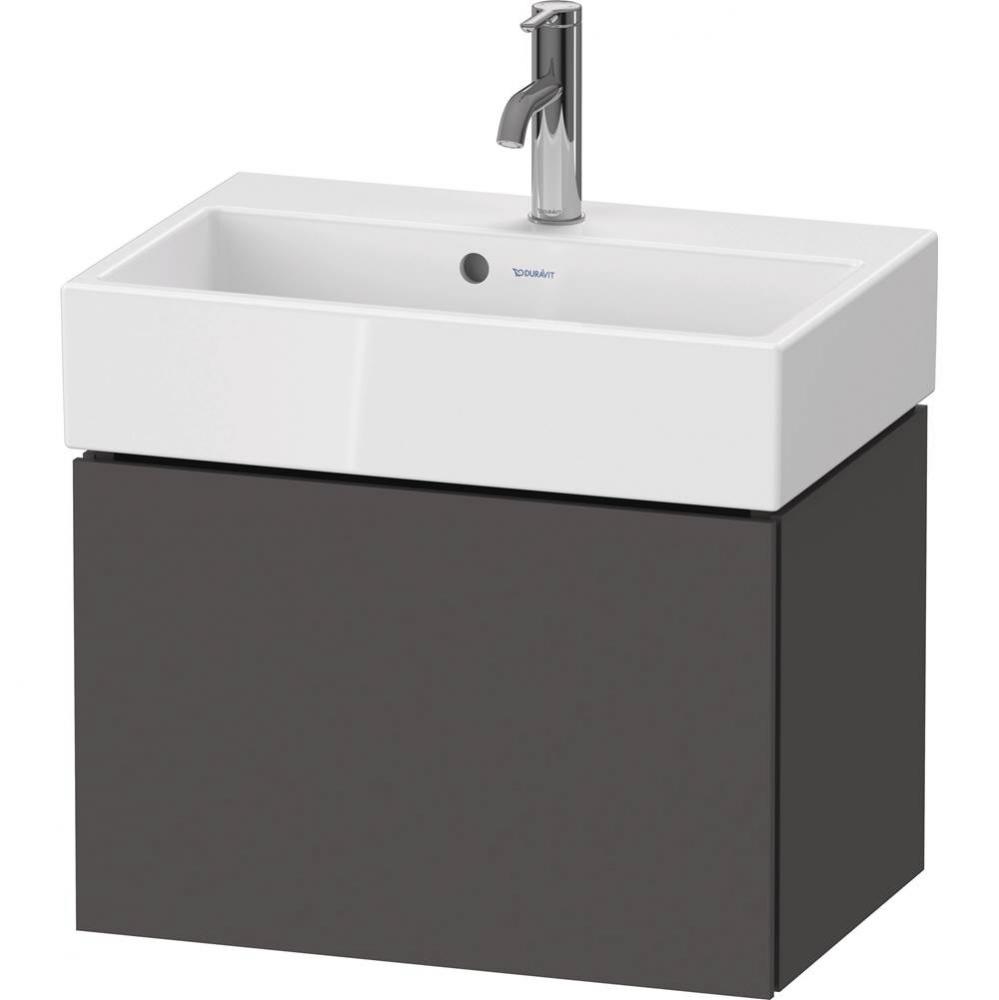 L-Cube One Drawer Wall-Mount Vanity Unit Graphite