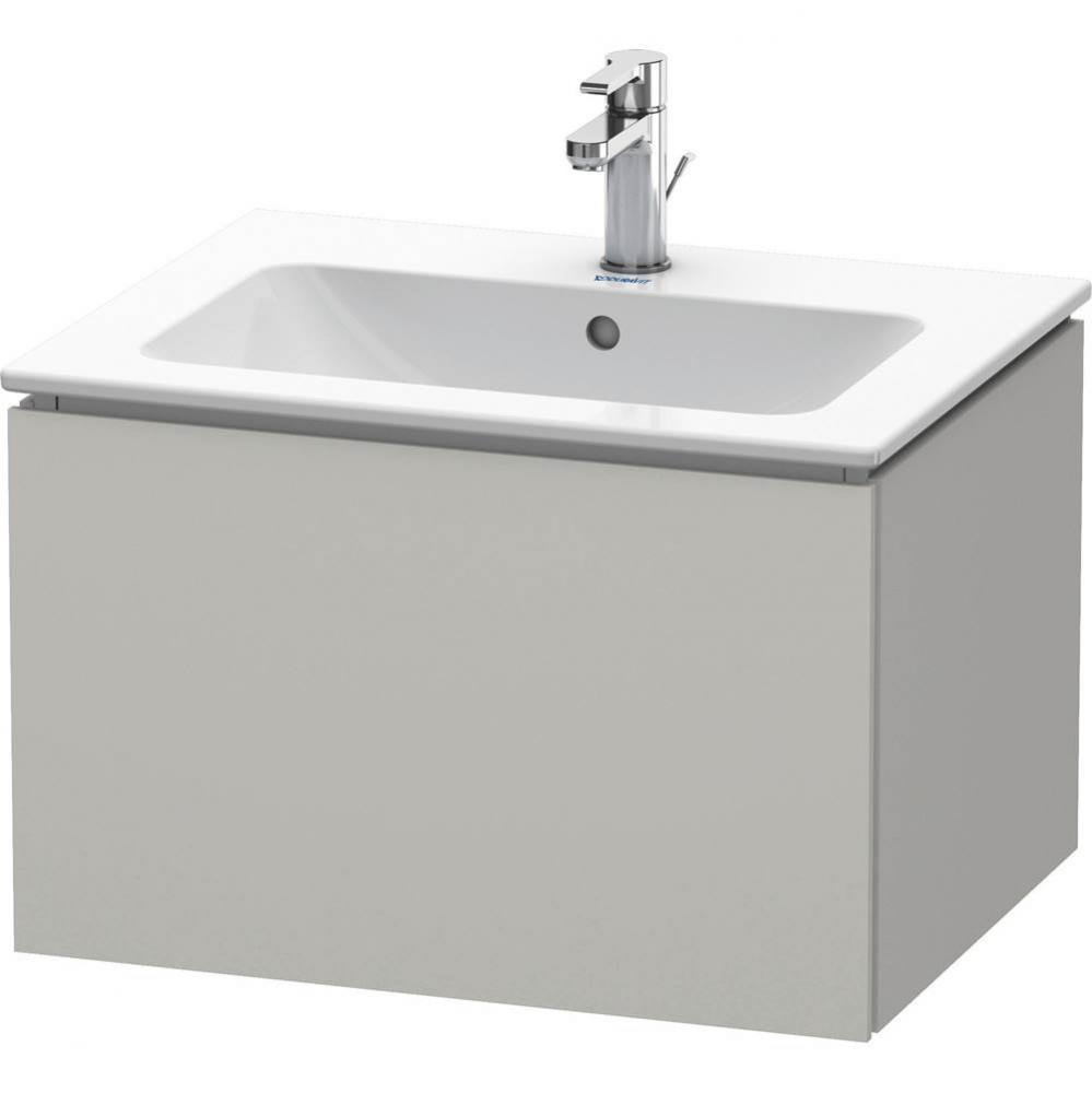 L-Cube One Drawer Wall-Mount Vanity Unit Concrete Gray