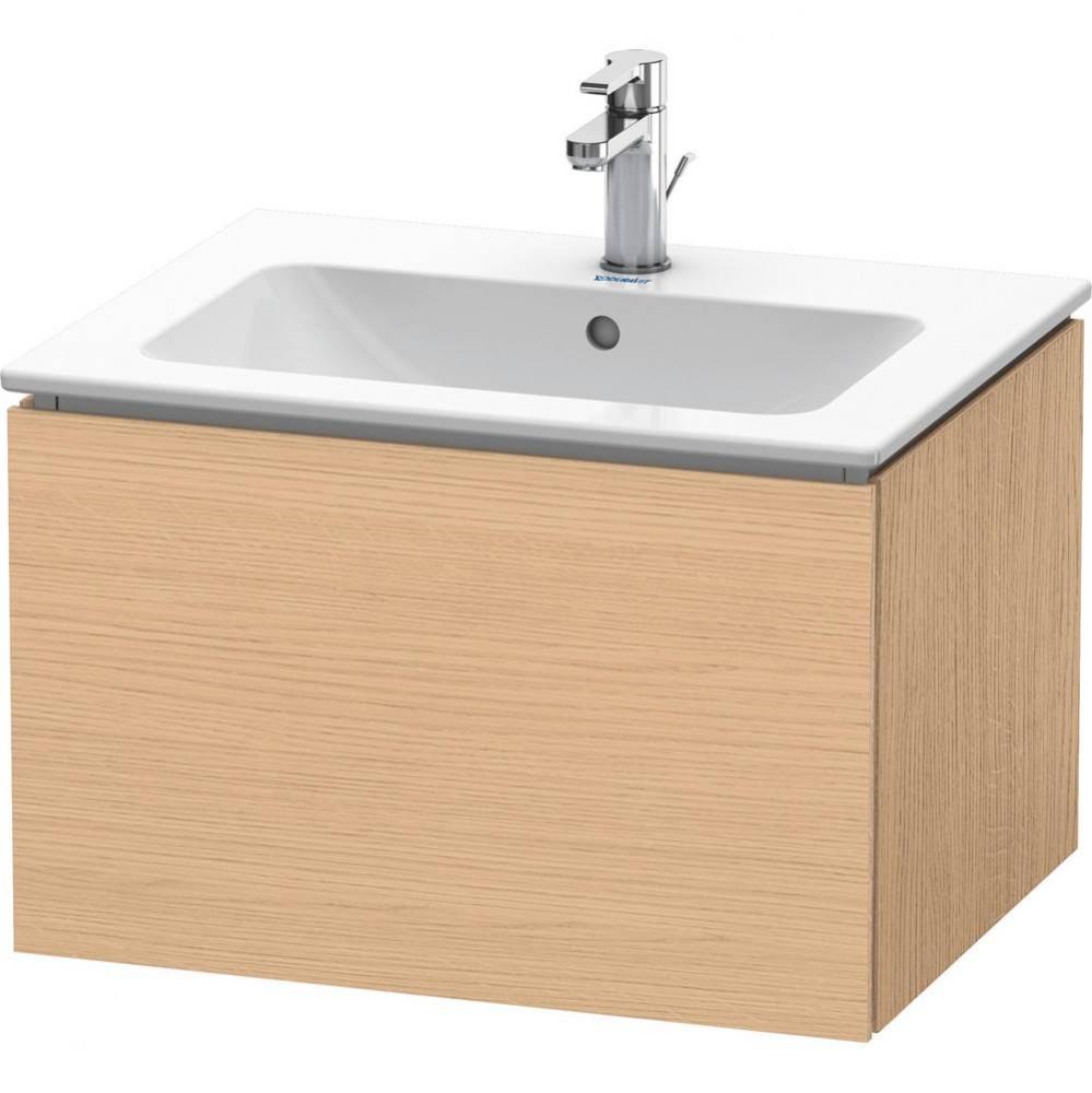 L-Cube One Drawer Wall-Mount Vanity Unit Natural Oak