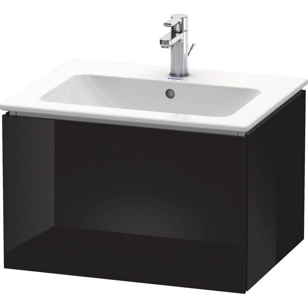 L-Cube One Drawer Wall-Mount Vanity Unit Black