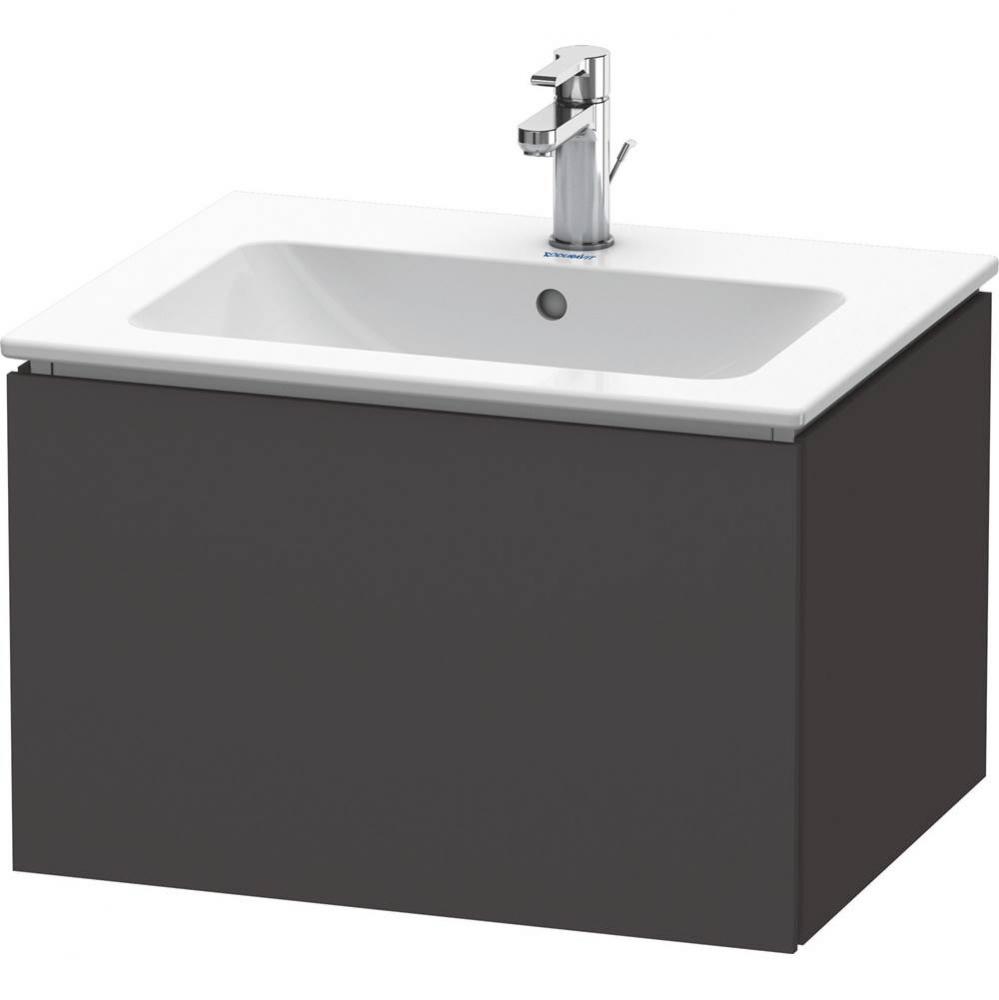 L-Cube One Drawer Wall-Mount Vanity Unit Graphite