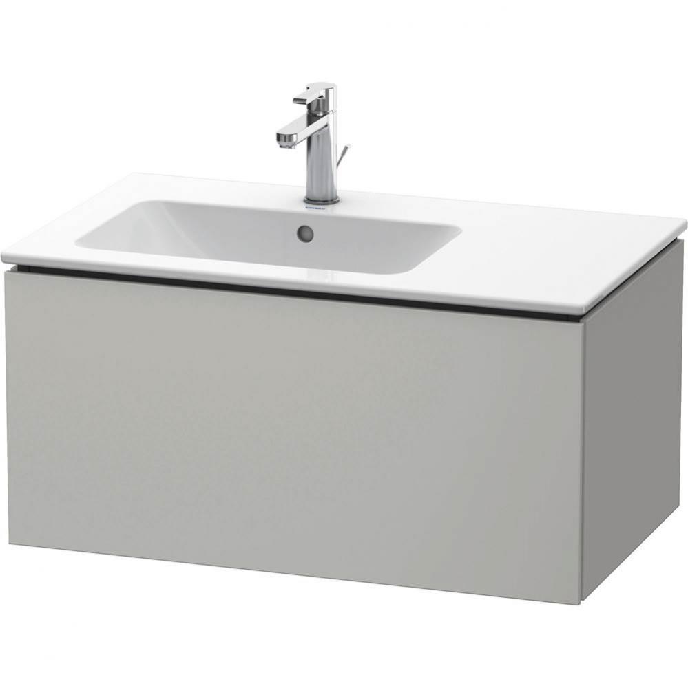 L-Cube One Drawer Wall-Mount Vanity Unit Concrete Gray