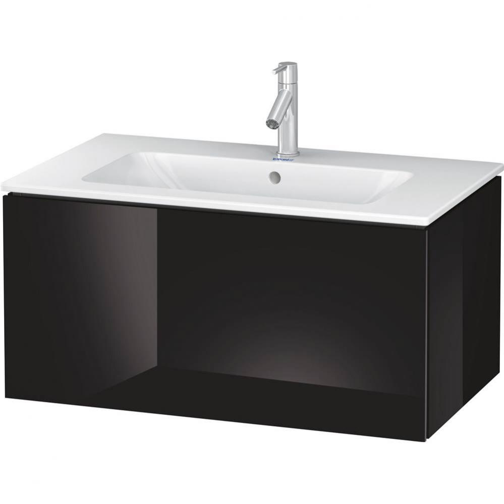 L-Cube One Drawer Wall-Mount Vanity Unit Black