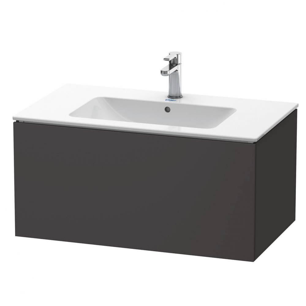 L-Cube One Drawer Wall-Mount Vanity Unit Graphite