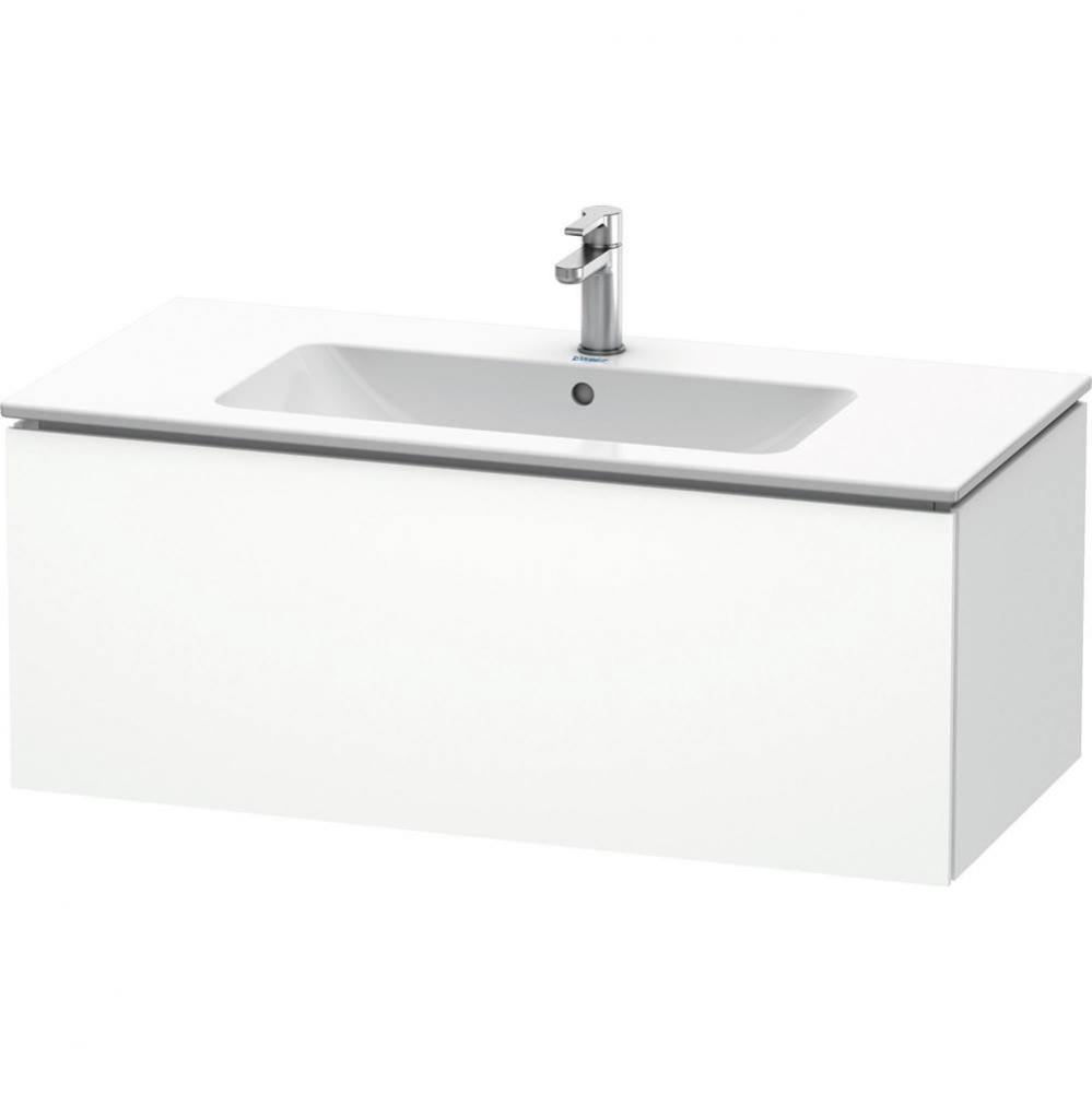 L-Cube One Drawer Wall-Mount Vanity Unit White