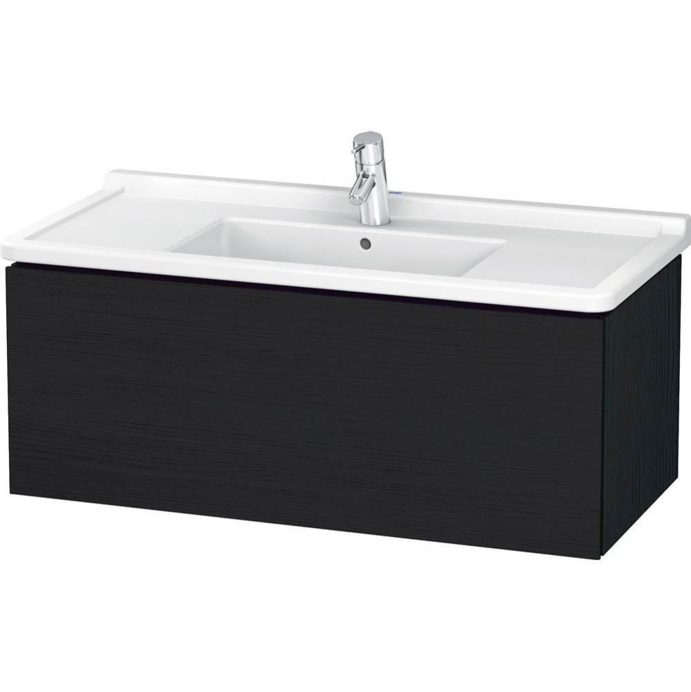 L-Cube Wall-Mount Vanity Unit Oak Black