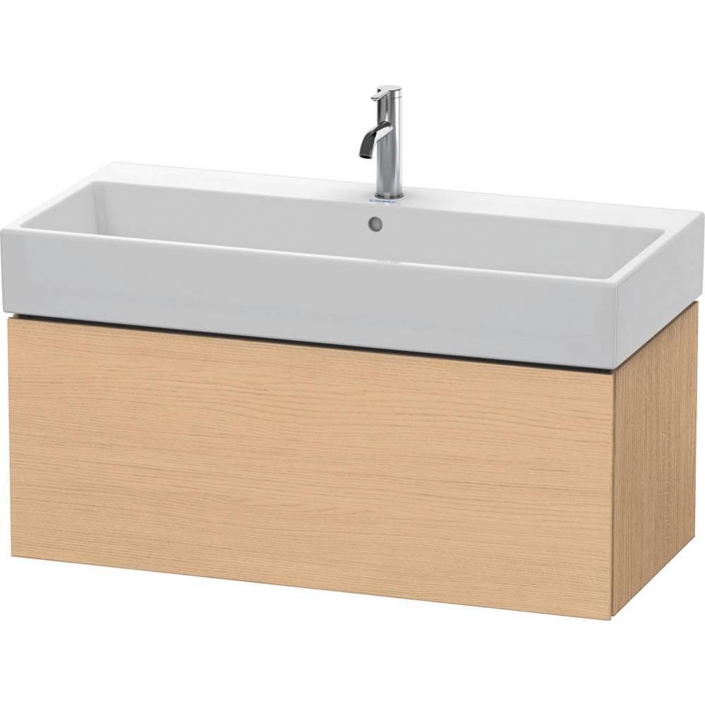 L-Cube One Drawer Wall-Mount Vanity Unit Natural Oak