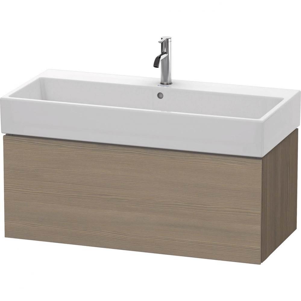 L-Cube One Drawer Wall-Mount Vanity Unit Oak Terra