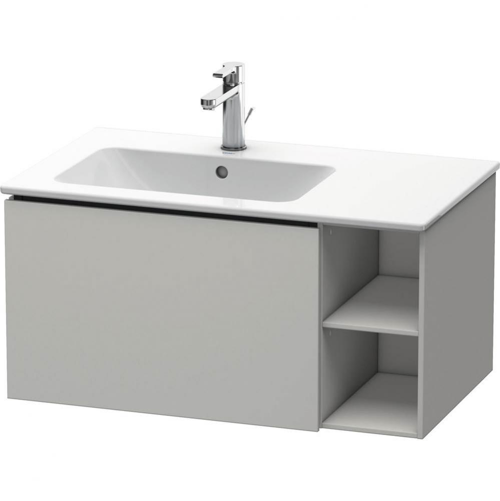 L-Cube One Drawer Wall-Mount Vanity Unit Concrete Gray