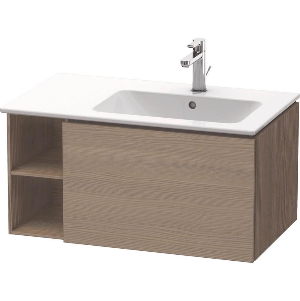 L-Cube One Drawer Wall-Mount Vanity Unit Oak Terra