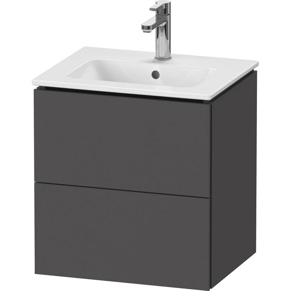 L-Cube Two Drawer Wall-Mount Vanity Unit Graphite