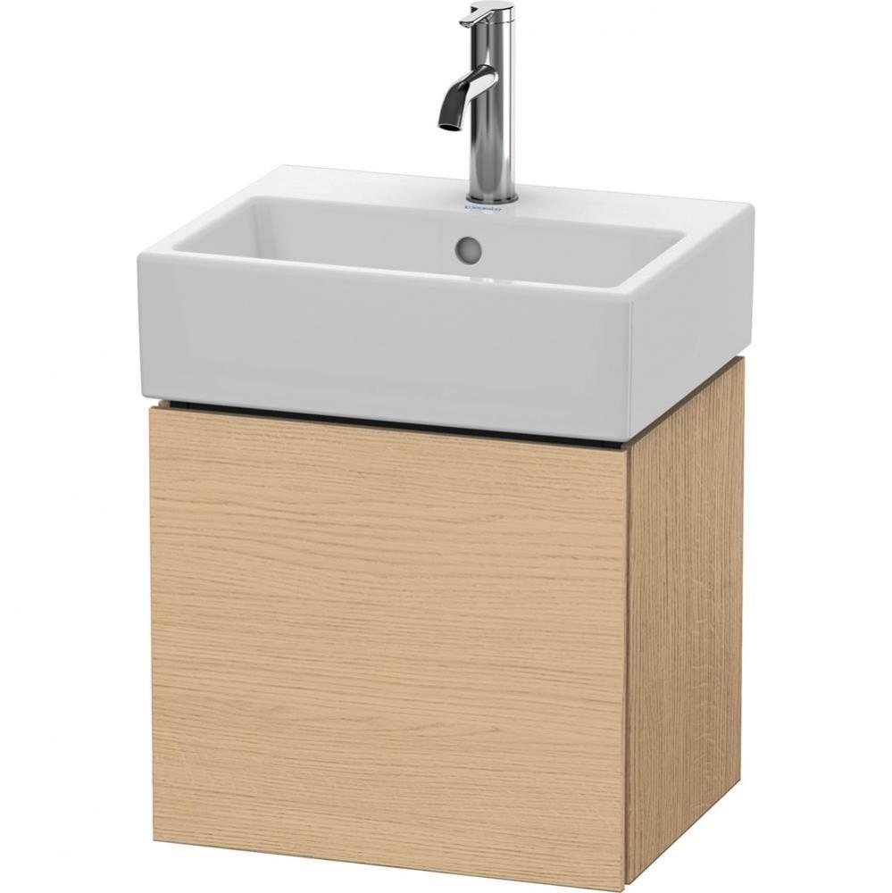 L-Cube One Door Wall-Mount Vanity Unit Natural Oak