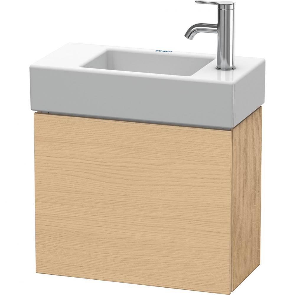 L-Cube One Door Wall-Mount Vanity Unit Natural Oak