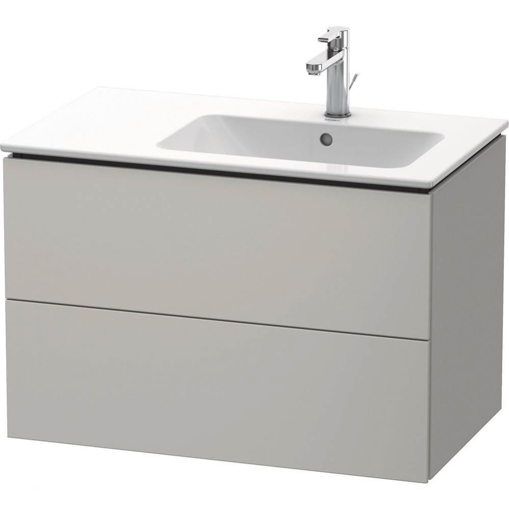 L-Cube Two Drawer Wall-Mount Vanity Unit Concrete Gray