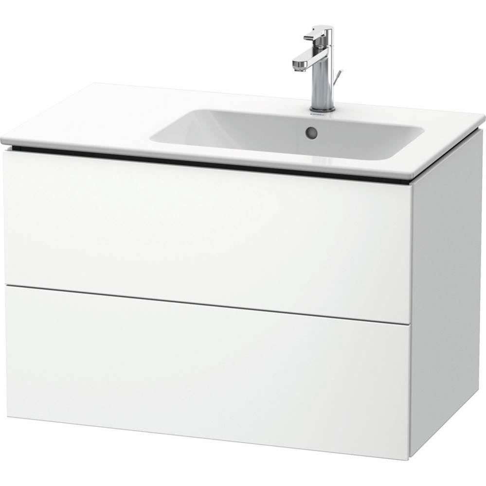 L-Cube Two Drawer Wall-Mount Vanity Unit White