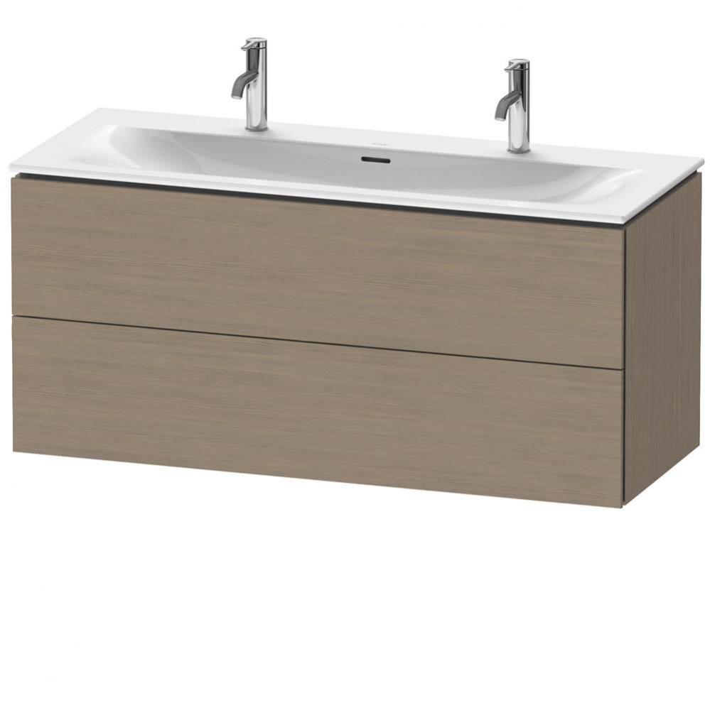 L-Cube Two Drawer Wall-Mount Vanity Unit Oak Terra