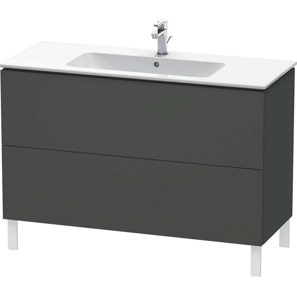 L-Cube Two Drawer Floorstanding Vanity Unit Graphite