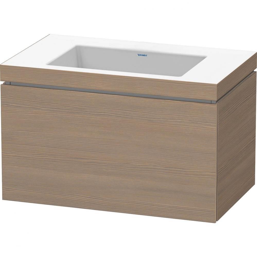 L-Cube One Drawer C-Bonded Wall-Mount Vanity Kit Oak Terra