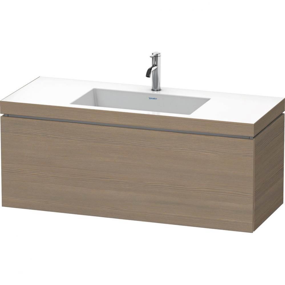 L-Cube One Drawer C-Bonded Wall-Mount Vanity Kit Oak Terra