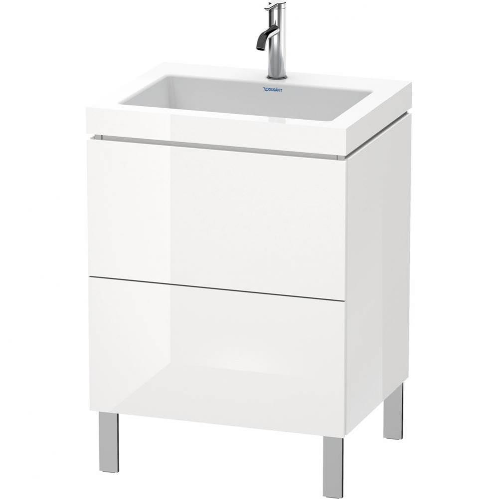 Duravit L-Cube C-Bonded Floorstanding Vanity  White High Gloss