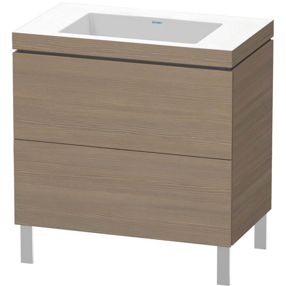 L-Cube Two Drawer C-Bonded Floorstanding Vanity Kit Oak Terra