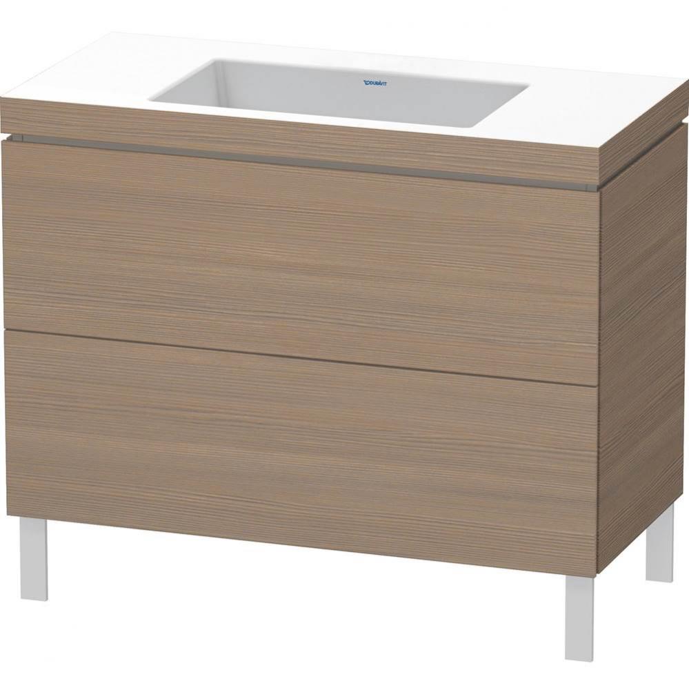 L-Cube Two Drawer C-Bonded Floorstanding Vanity Kit Oak Terra