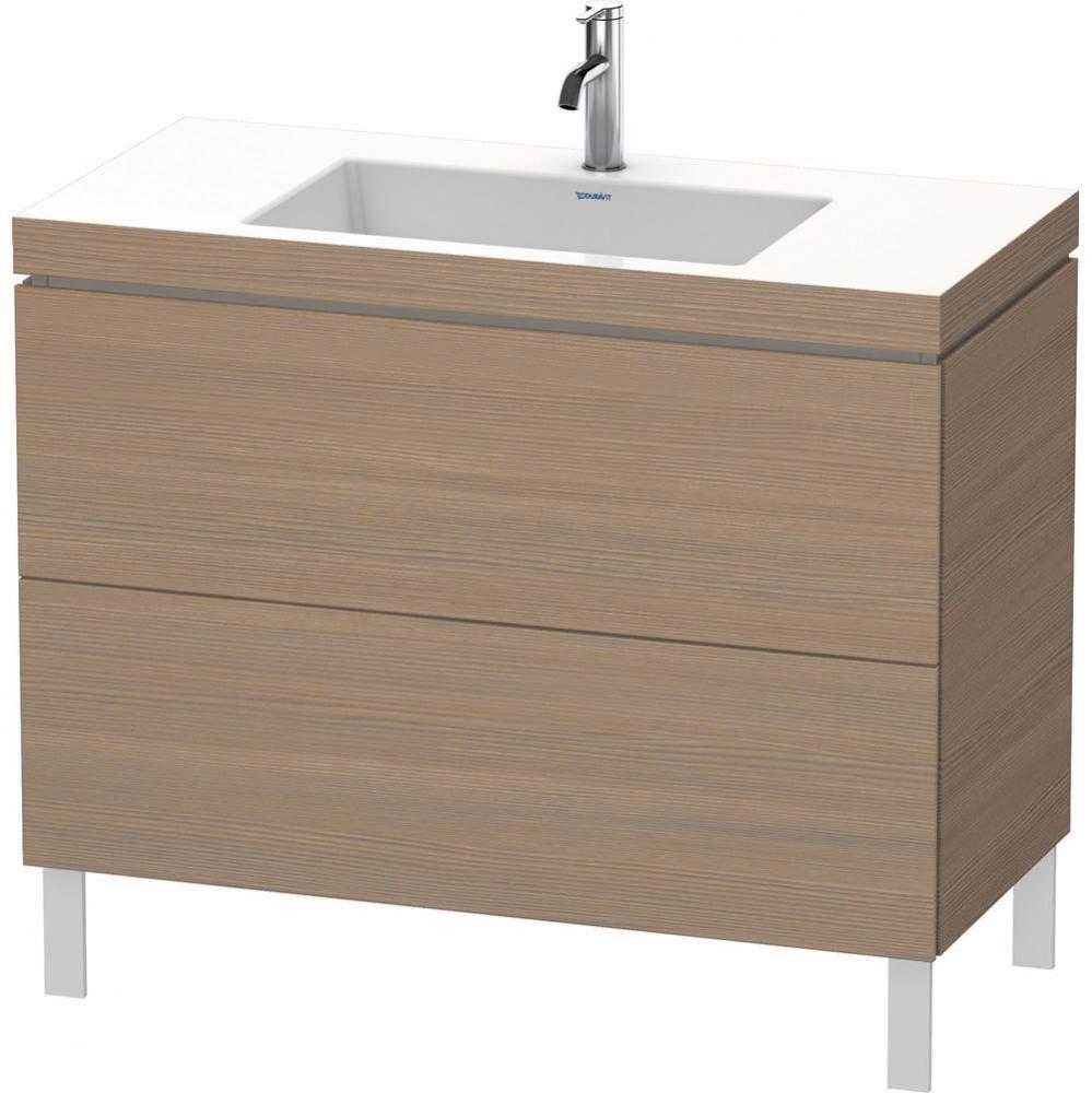 L-Cube Two Drawer C-Bonded Floorstanding Vanity Kit Oak Terra