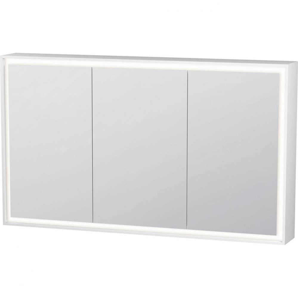 L-Cube Mirror Cabinet with Lighting White