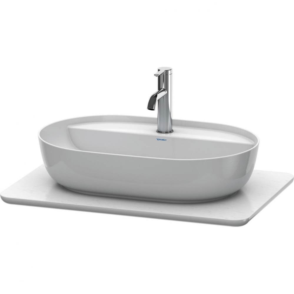 Luv Console with One Sink Cut-Out White