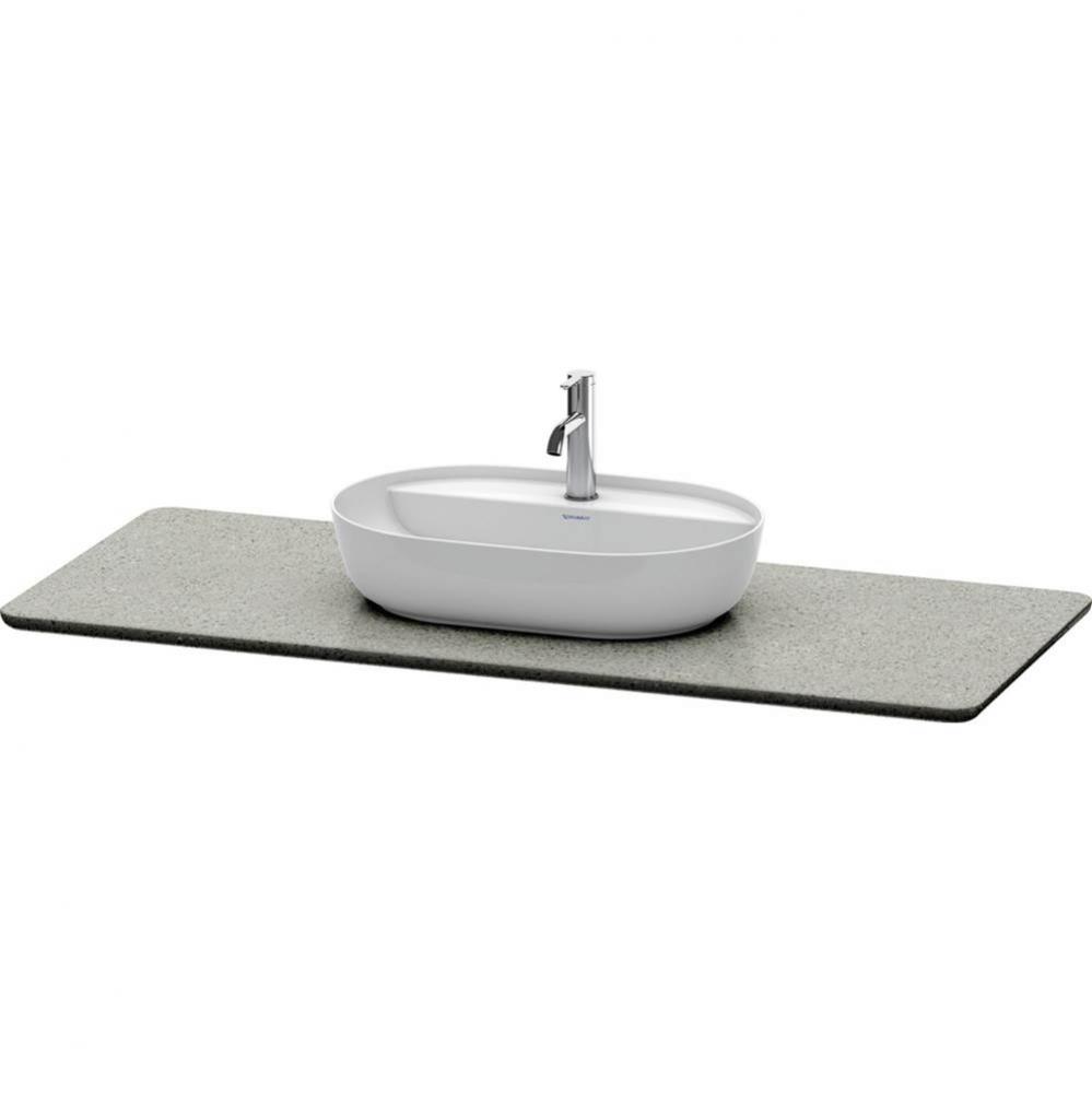 Luv Console with One Sink Cut-Out Gray