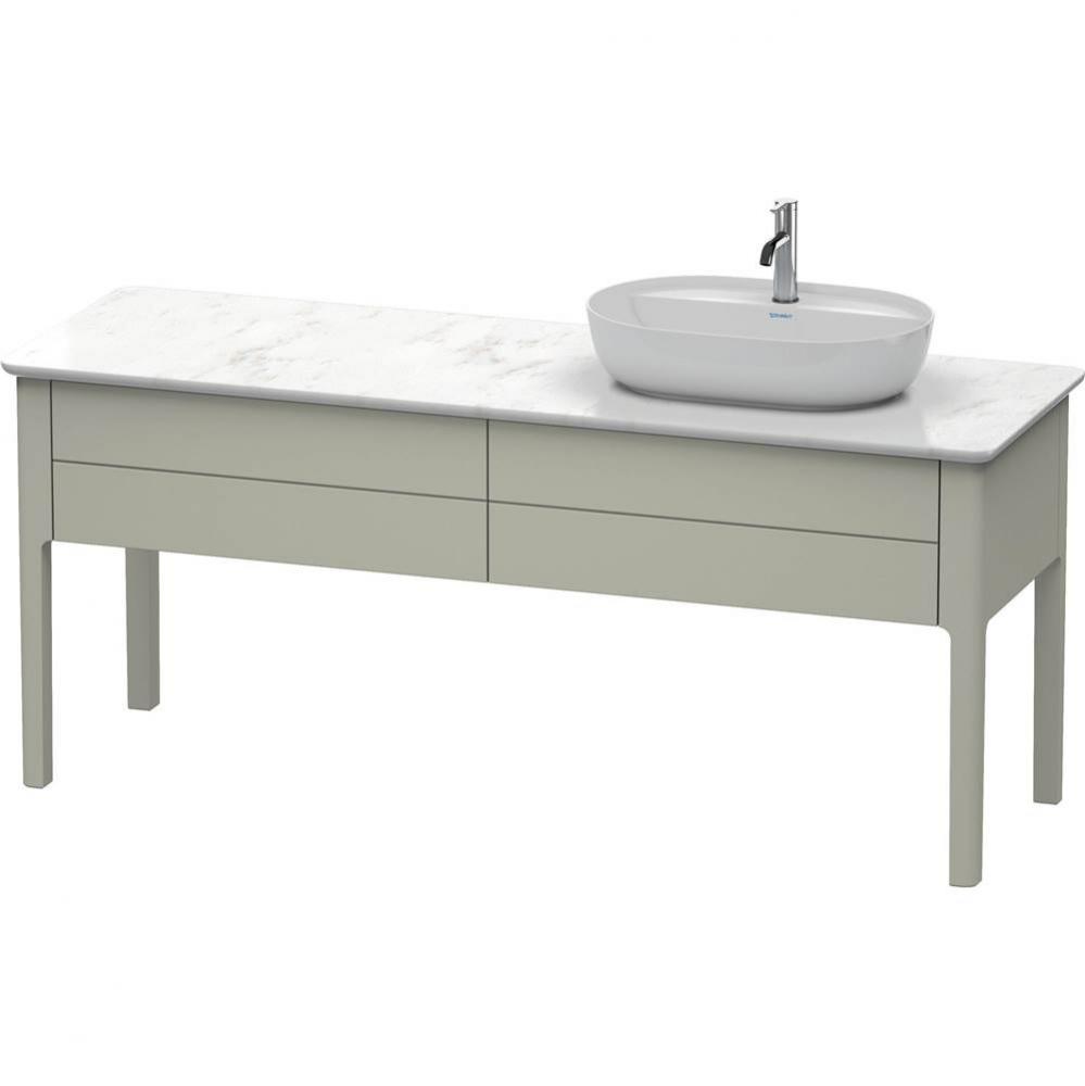 Luv Two Drawer Floorstanding Vanity Unit Taupe