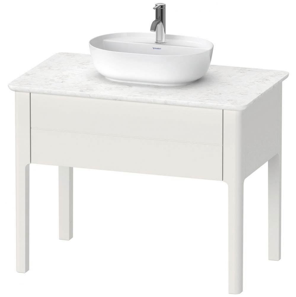 Luv One Drawer Floorstanding Vanity Unit Nordic White