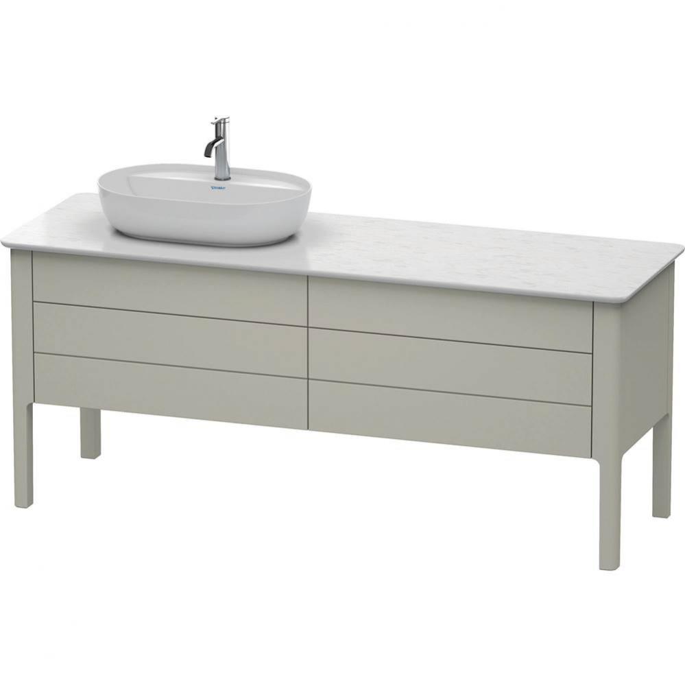 Luv Two Drawer Floorstanding Vanity Unit Taupe