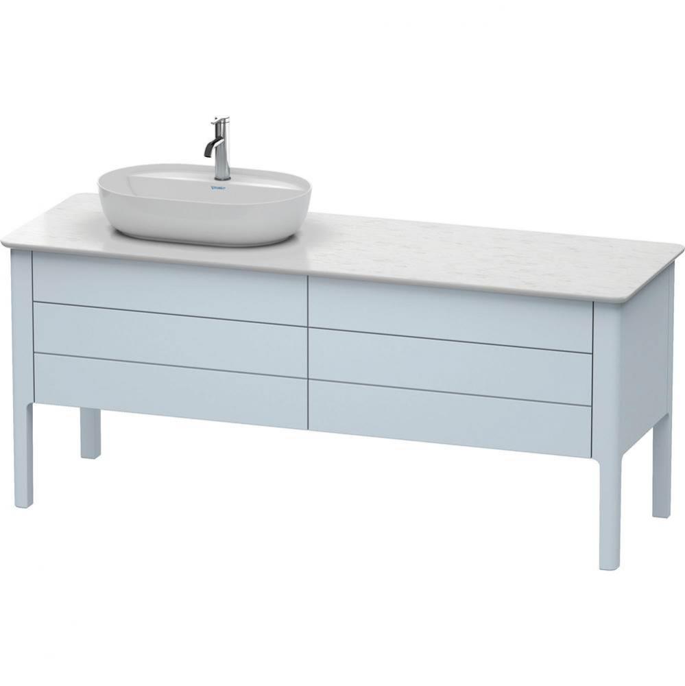 Duravit Luv Floor Standing Vanity Unit  Light Blue Satin Matte