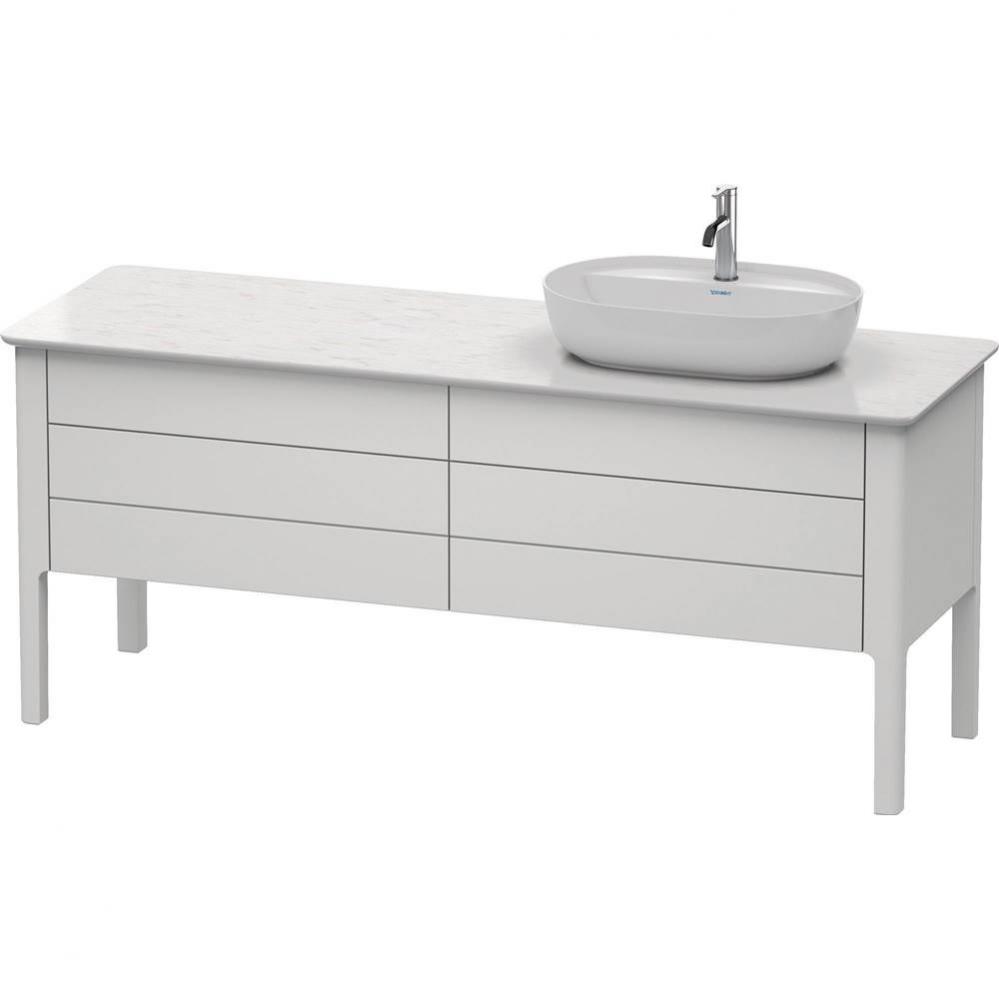 Luv Two Drawer Floorstanding Vanity Unit White