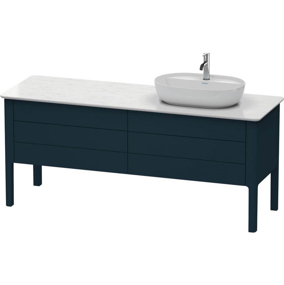 Luv Two Drawer Floorstanding Vanity Unit Midnight Blue